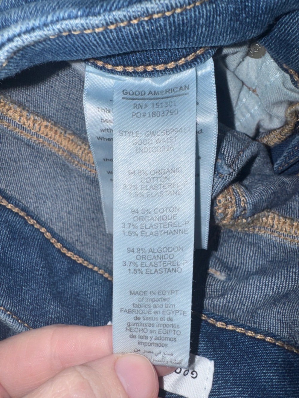 Good American Good Waist Cropped Jeans Sz 4/27 NWT High Rise Distressed - Picture 7 of 13